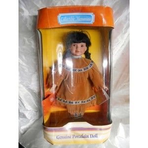 Vintage Collectible Memories Native American Collection 1995 Porcelain Doll by L